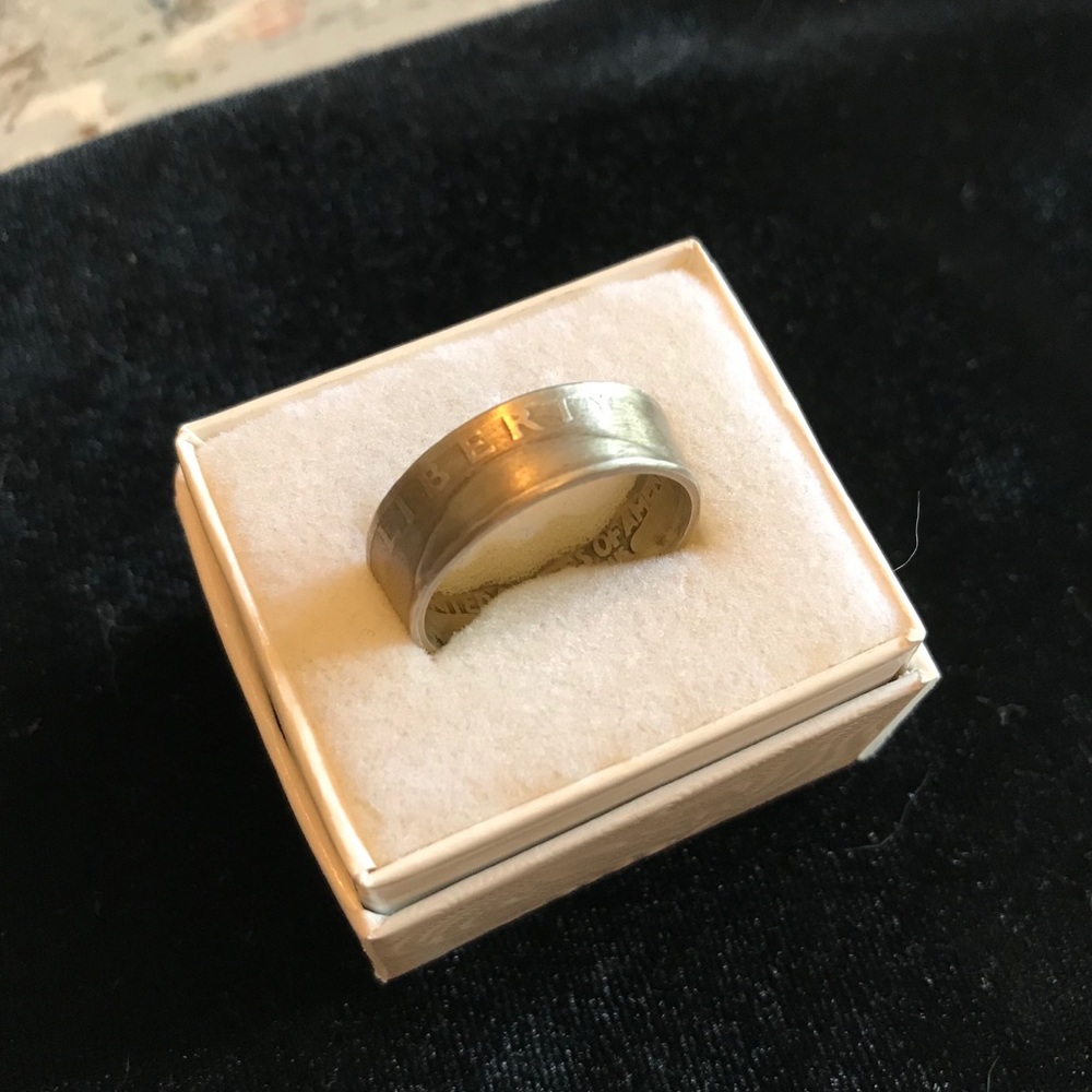 Handcrafted Silver 1948 Coin Ring | size 8.5
